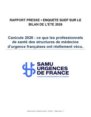 Rapport Presse sur la canicule de l'été 2026 - MU