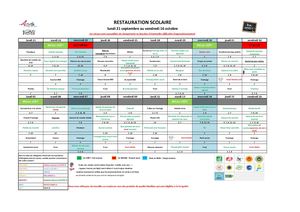 Menus Période Du 21 Septembre Au 16 Octobre 2026
