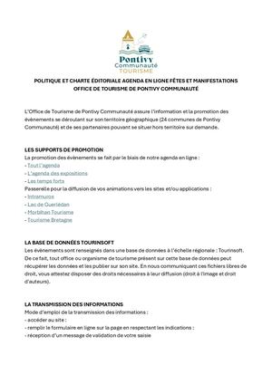 Politique Et Charte éDitoriale Agenda Des Fêtes Et Manifestation (1)