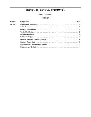 Tv140 Tractor 86615156 Service Manual Digital Download