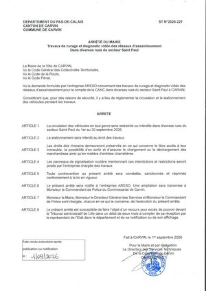 TRAVAUX DE CURAGE ET DIAGNOSTIC VIDEO DES RESEAUX D'ASSAINISSEMENT_DANS DIVERSES RUE DU SECTEUR SAINT-PAUL_ENT ARESO