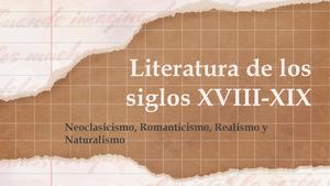 Literatura Del Siglo Xviii