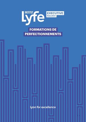 Institut Lyfe Executive Education - Perfectionnements