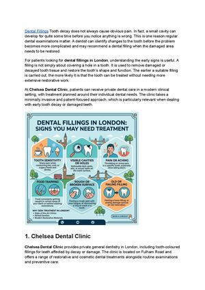 Dental Fillings In London Signs You May Need Treatment