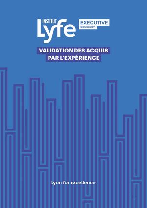 Institut Lyfe Executive Education - VAE