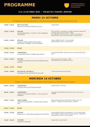 Programme Forum Securisation Menton 2026