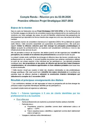 Compte-rendu Réunion des professionnels 02.09.2026