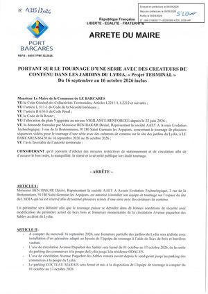 A335 Tournage D'une Serie Avec Createurs De Contenus Jardins Du Lydia Du 16 Septembre Au 16 Octobre 2026