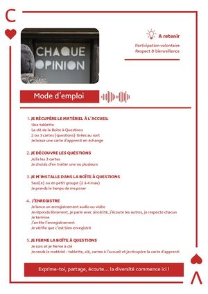 Mode D'emploi Cabane Diversité