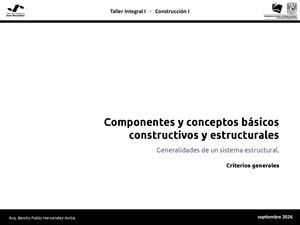 Ta In Cons 003a Construccion I Componentes Y Criterios Basicos Constructivos Estructurales