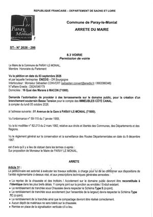 Permission De Voirie 2026 286