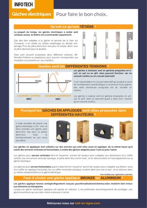 CEL - Info tech gâches électriques