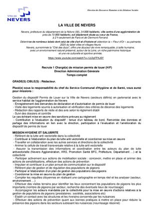 Chargé de Mission Permis de Louer