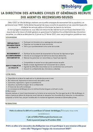 10 Agent·es Recenseurs·seuses