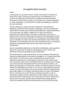 Un Pupitre Entre Muchos