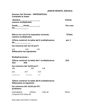 Matematicas 3er