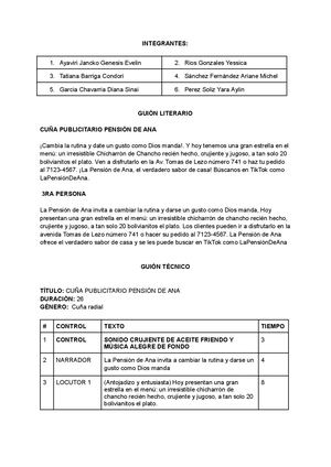 Guion Tecnico Cuña Radial
