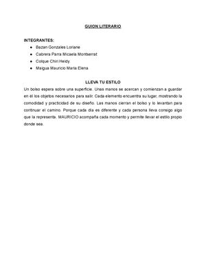 Guion Literario Y Tecnico