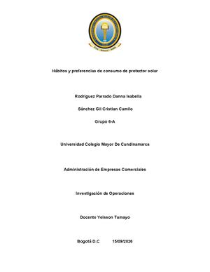 Trabajo Investigacion De Operaciones- Encuesta