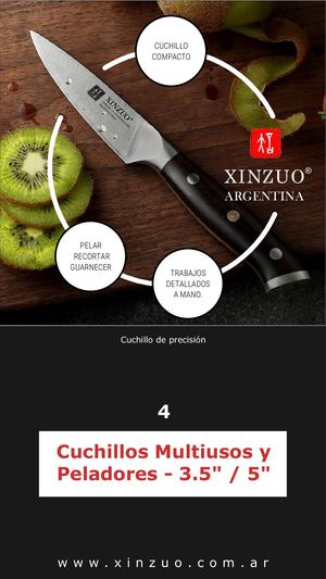 4. Cuchillos Multiusos y Peladores - 3.5" / 5"