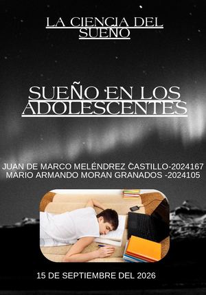 El Sueño En Los Adolescentes