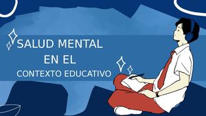 Presentación Educativa Salud Mental Y Adolescencia Azul Beige Blanco Y Rojo