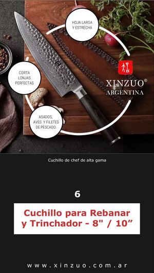 6. Cuchillo para Rebanar y Trinchador - 8" / 10"
