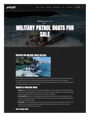 Patrol Boats For Sale | Fluid Marine