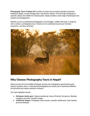 Photography Tours In Nepal
