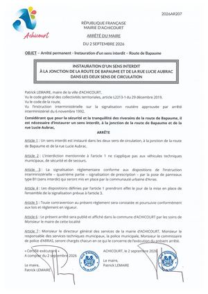 Sens Interdit Route de Bapaume