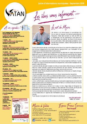 Lettre Info Septembre 2026