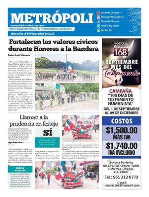 Metropoli Miércoles 16 De Septiembre 2026