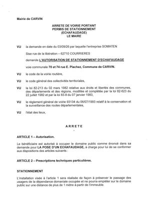ECHAFAUDAGE ARRETE_70 ET 74 RUE EDOUARD PLACHEZ_ENT SOMATEN
