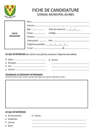 Fiche Candidature CMJ