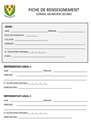 Fiche Renseignement CMJ