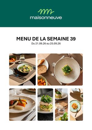 Menu Semainier Semaine 39