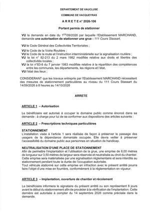 Arrêté Cours Stassart Sept Oct 2026