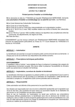 Arrêté Cours Stassart 2