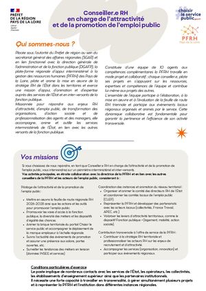 Offre Emploi Pfrh Conseiller.e RH Attractivité