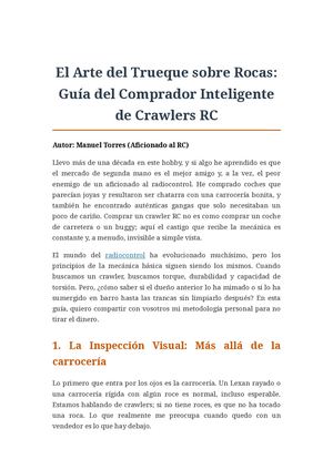 RC Crawlers de Segunda Mano: Qué Revisar Antes de Comprar