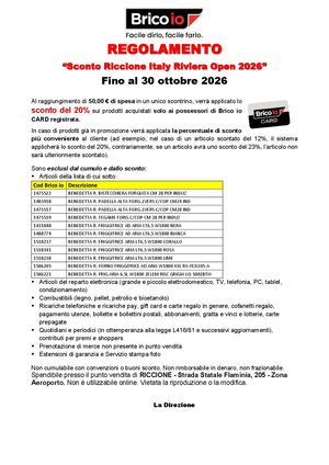 Reg.20% Su 50€ Riviera Open 2026
