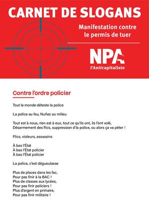Carnet de slogans - Permis de tuer