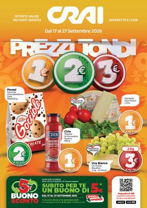 Volantino CRAI Ama Superette e Cuor Nord dal 17 al 27 settembre