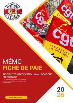 CGT - Mémo fiche de paie 2026