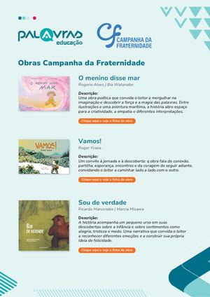 Obras Literatura Campanha da Fraternidade
