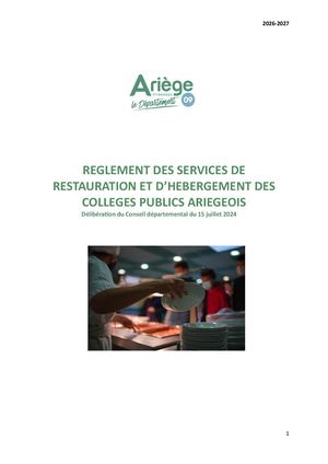 Reglement De Restauration 2026 2027