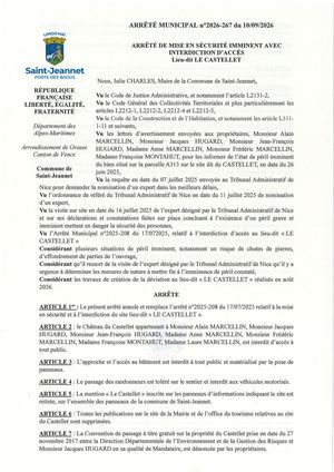 Am N°2026 267 Mise En Securité Castellet Modificatif