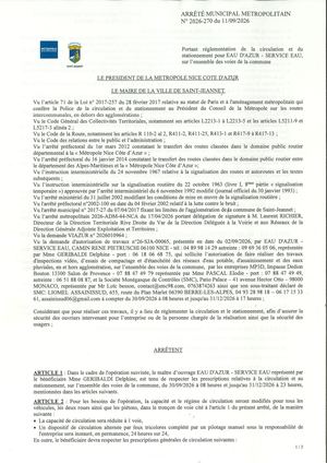 Am N°2026 270 Nca 26 Sja 00065 Commune Eau D'azur