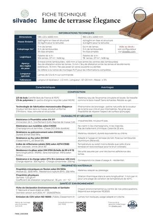 Silvadec Fiche Technique