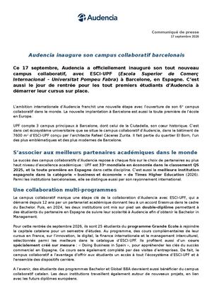 Cp Audencia Inaugure Son Campus Barcelonais